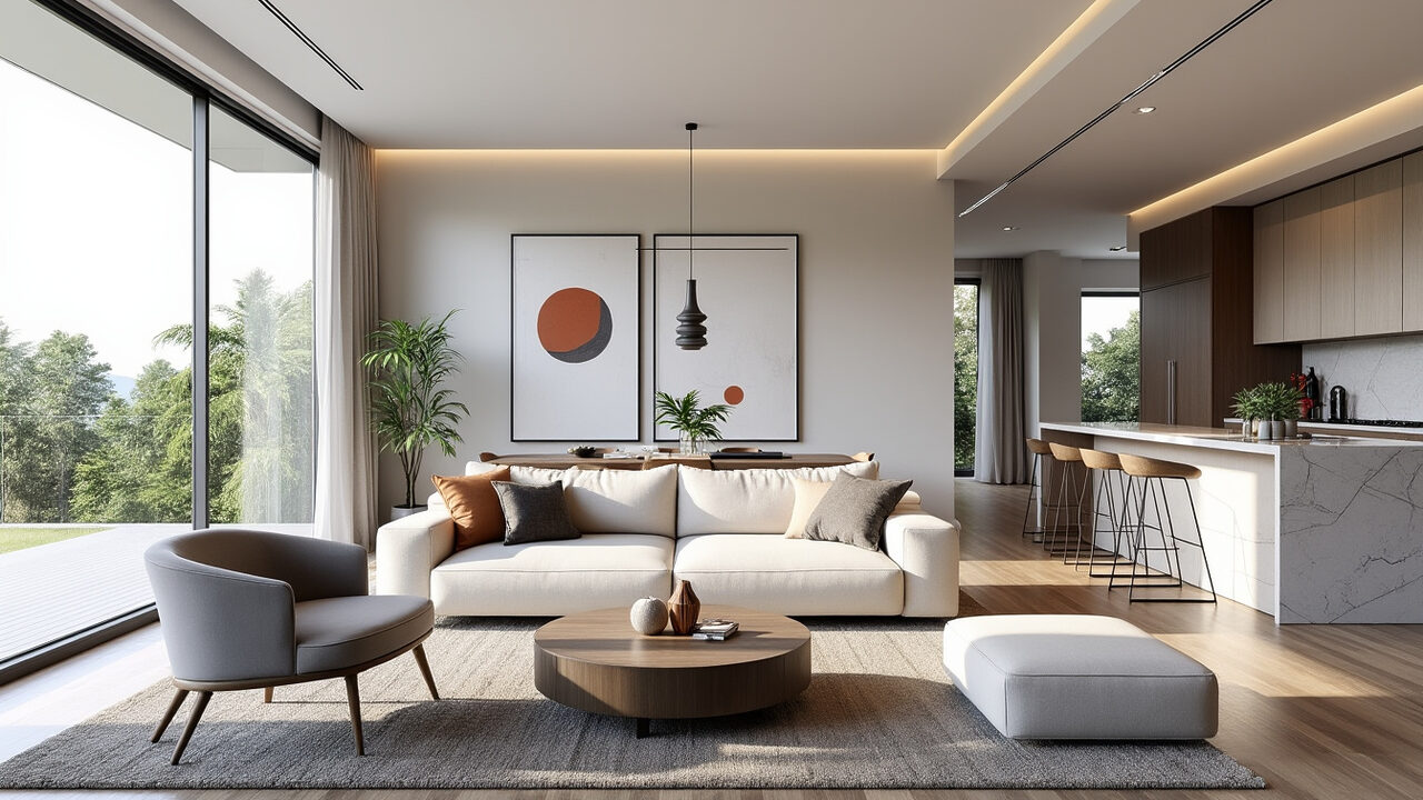 découvrez solenzara 110-3 : une maison au plan intérieur parfaitement optimisé, offrant une grande pièce de vie lumineuse et conviviale, idéale pour le confort et la vie familiale.