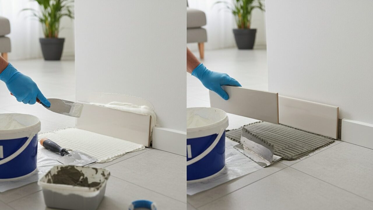 découvrez comment choisir entre la colle et le ciment-colle pour la pose de plinthes en carrelage, avec des conseils pratiques pour un résultat durable et esthétique.