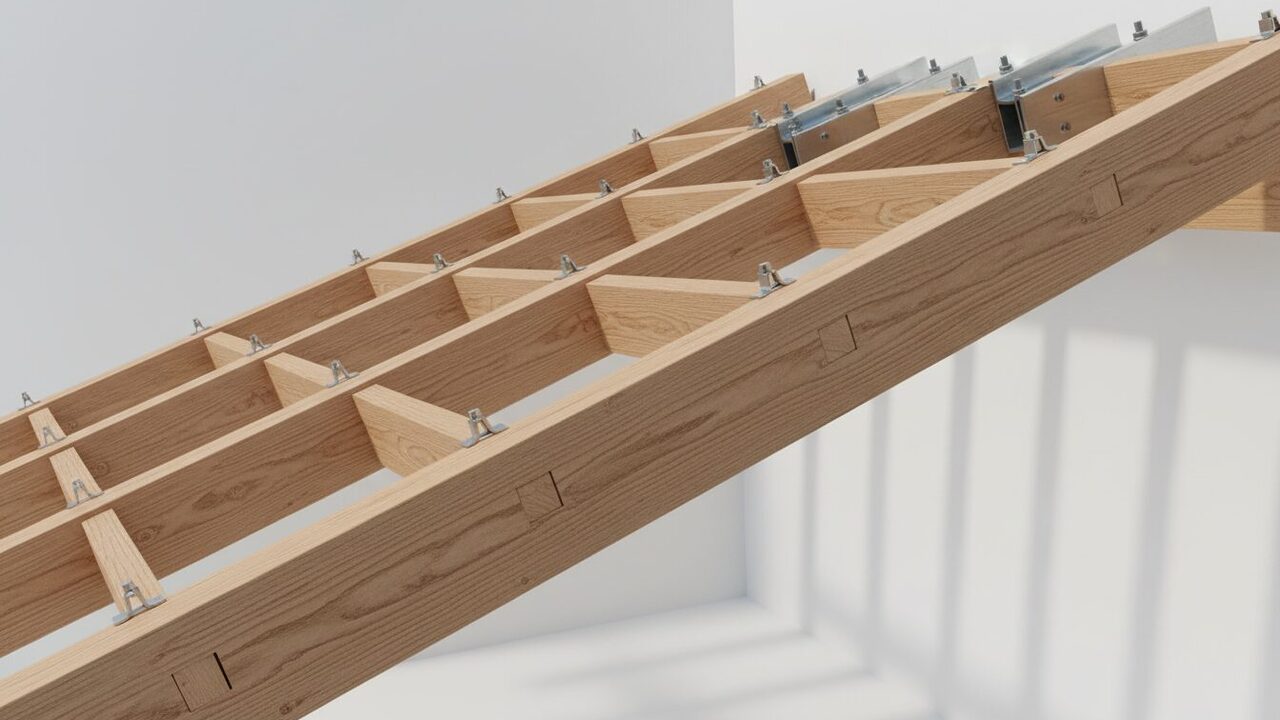 guide complet pour le dimensionnement des pannes et chevrons dans une toiture à une seule pente, assurant solidité et durabilité de votre structure.