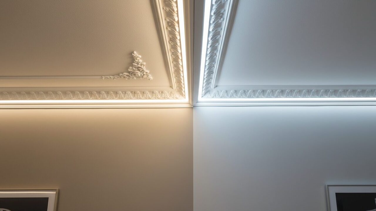 découvrez comment choisir entre un ruban led pour plafond avec une corniche ou un profilé en aluminium pour un éclairage moderne et efficace.