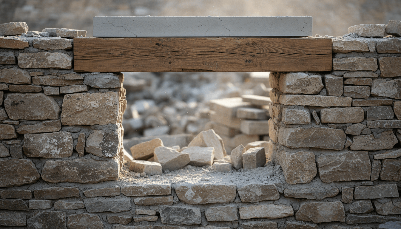 Faire une ouverture dans un mur en pierre (linteau bois/béton) Domindo — free download