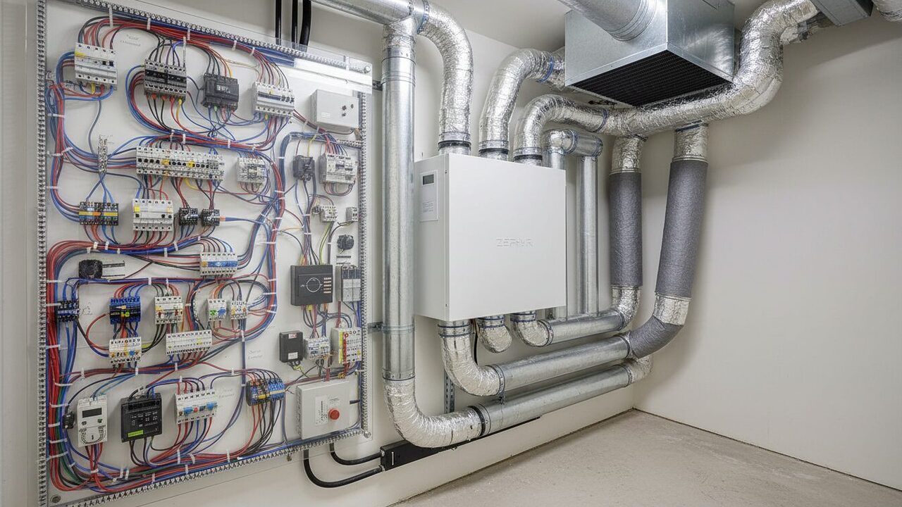 découvrez comment installer une vmc double flux avec un schéma électrique détaillé et l'installation des gaines pour une ventilation optimale et économique.