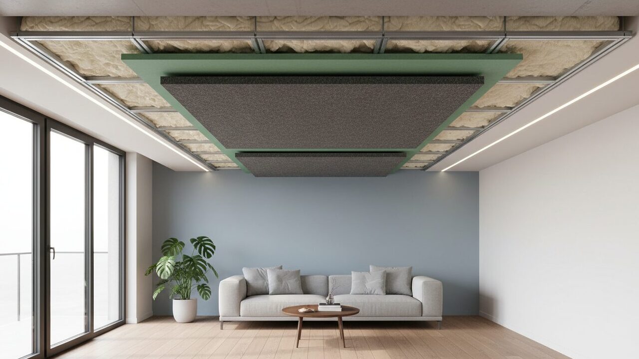 découvrez nos solutions d'isolation phonique pour plafond d'appartement avec des faux plafonds acoustiques efficaces, pour un confort sonore optimal et une réduction des nuisances sonores.