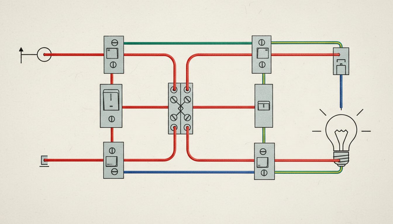 Schéma électrique vaetvient avec 3 interrupteurs (Permutateur) Domindo — free download