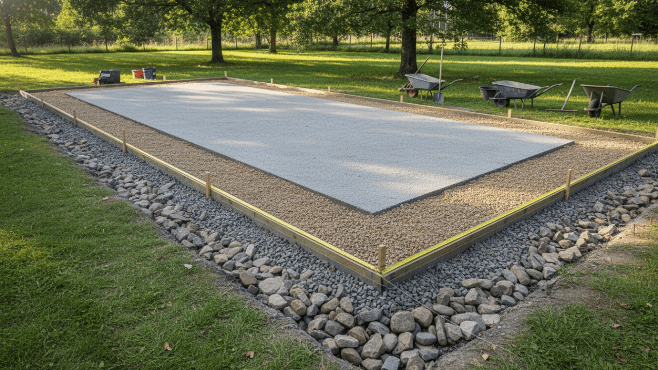 découvrez comment construire un terrain de pétanque avec les dimensions idéales et les couches de gravier recommandées pour un jeu parfait.