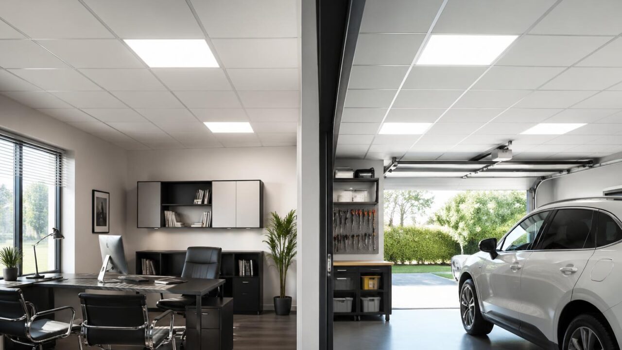 découvrez notre solution de faux plafond dalle 60x60 pour une installation rapide et efficace, idéale pour bureaux et garages. améliorez l'esthétique et l'isolation de vos espaces facilement.