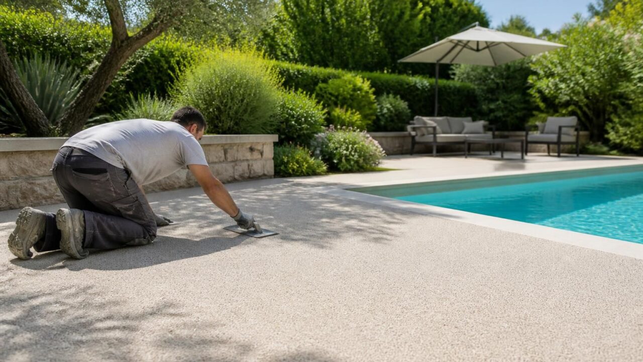 découvrez le prix au m² et les conseils pour la pose de plage de piscine en béton désactivé, une solution durable et esthétique pour aménager votre espace extérieur.
