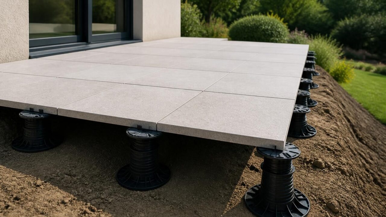 apprenez à poser des dalles sur plots sur une terrasse en pente avec notre guide pratique, pour une installation stable et esthétique adaptée aux terrains inclinés.