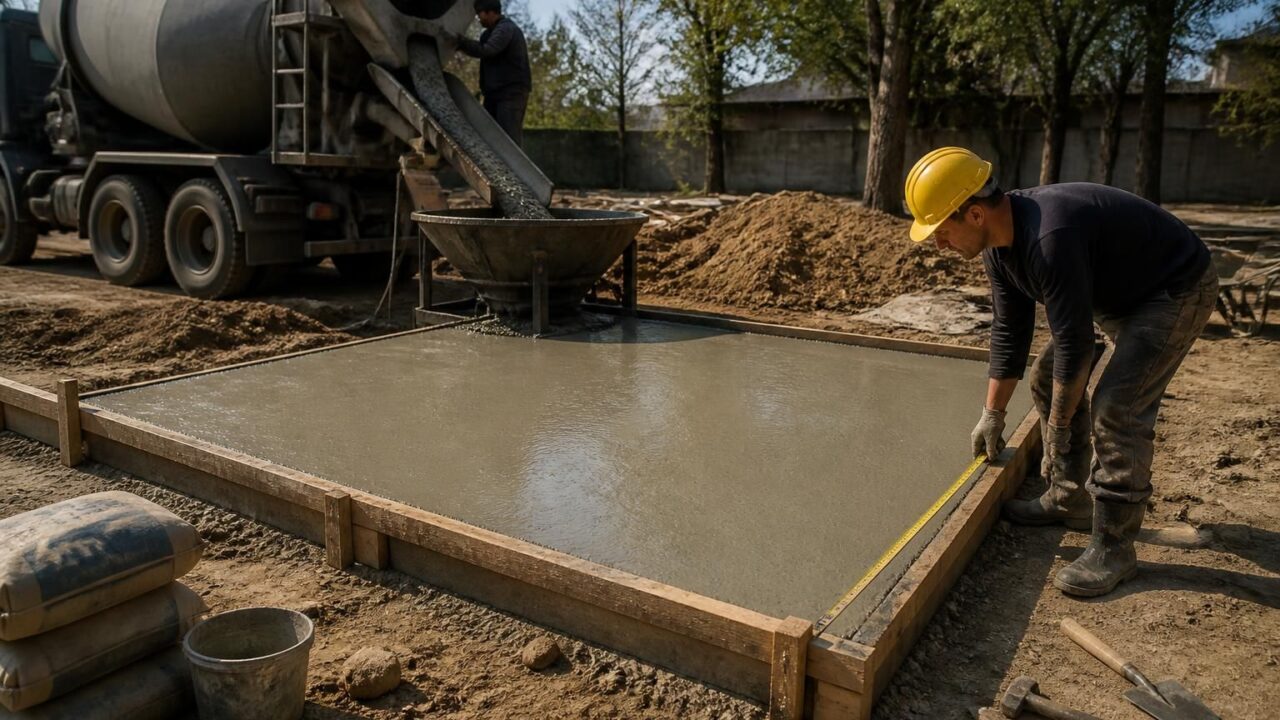 apprenez à calculer facilement le volume de béton nécessaire pour une dalle en mètres cubes (m³), grâce à notre guide précis et simple à suivre.